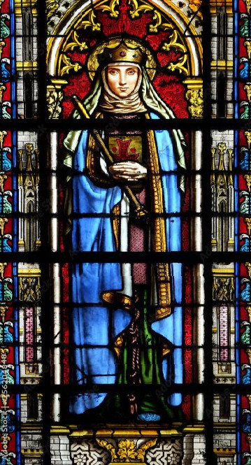 St Radegund - Depicted in stained glass